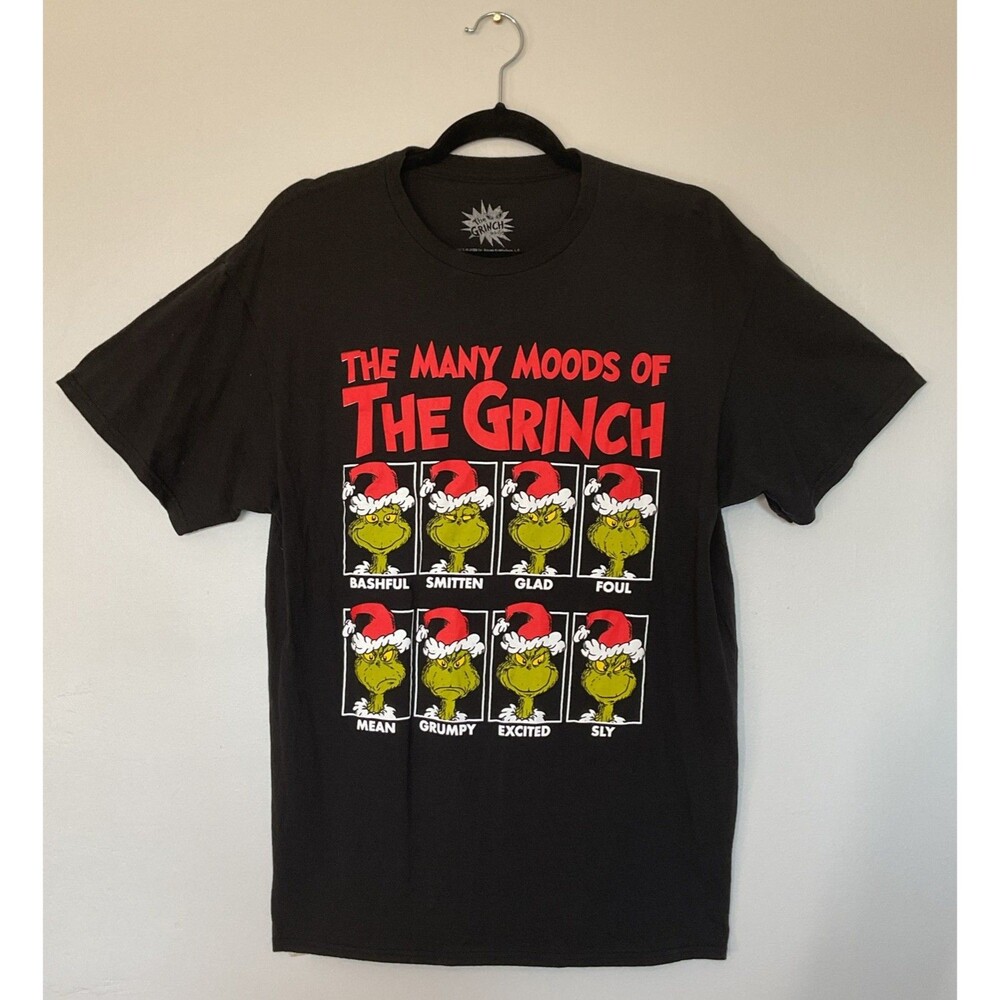 Grinch Mens "Many Moods of Grinch" Printed Size L